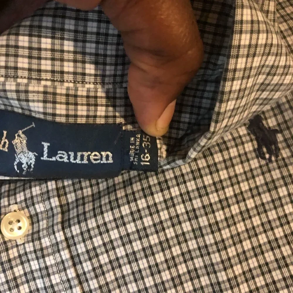 Ralph Lauren plaid button down sz 16
